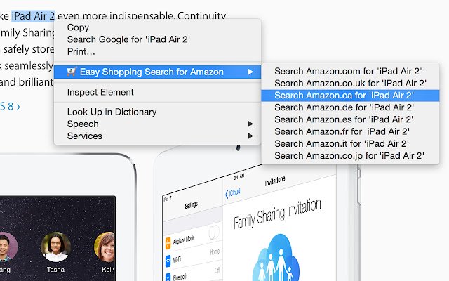 Easy Shopping Search for Amazon from Chrome 网上商店将与 OffiDocs Chromium 在线一起运行