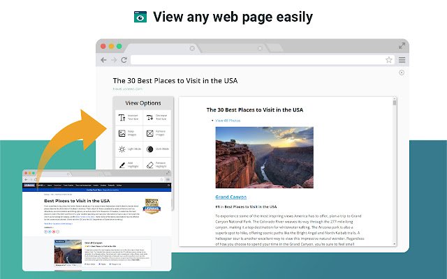 Easy View  from Chrome web store to be run with OffiDocs Chromium online