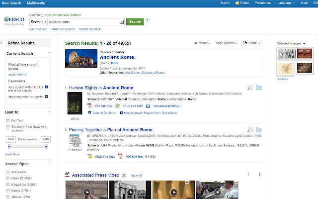 EBSCO Discovery Service  from Chrome web store to be run with OffiDocs Chromium online