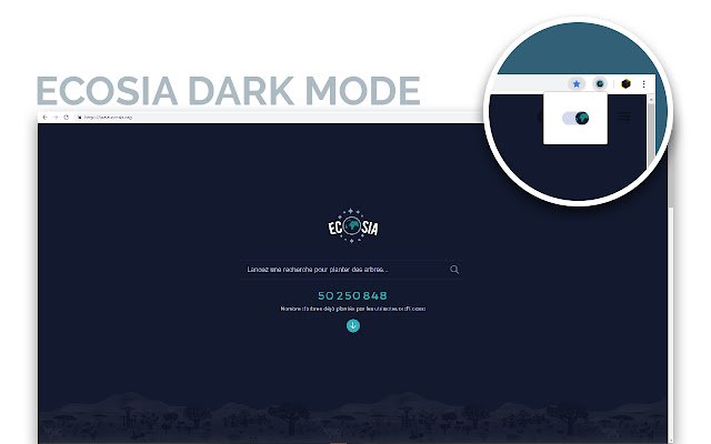 Ecosia Dark Mode  from Chrome web store to be run with OffiDocs Chromium online