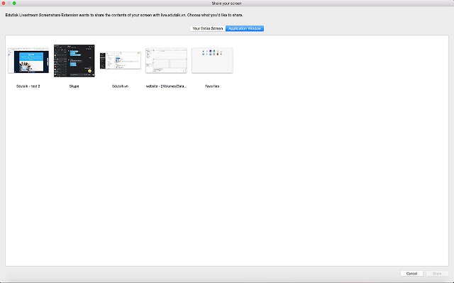 Edutalk.vn Screenshare Extension  from Chrome web store to be run with OffiDocs Chromium online