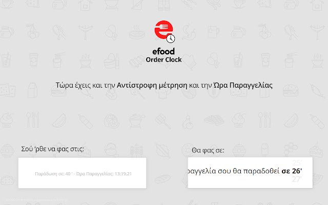 e FOOD Order Clock dari kedai web Chrome untuk dijalankan dengan OffiDocs Chromium dalam talian