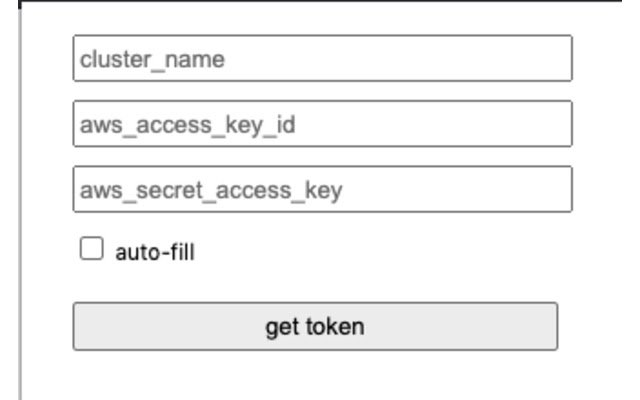 EKS token login  from Chrome web store to be run with OffiDocs Chromium online