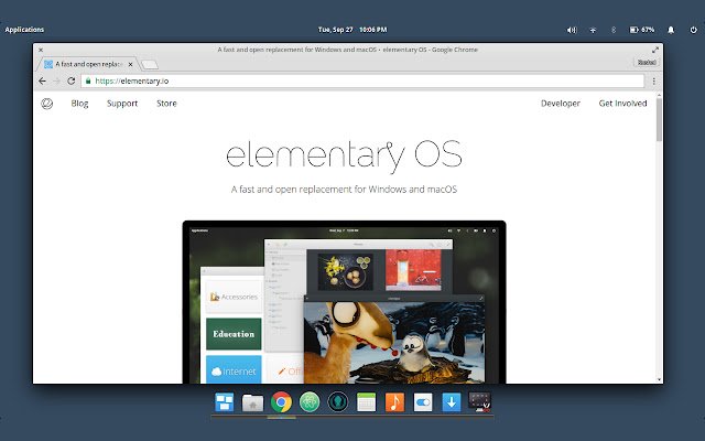 Elementary Chrome Theme  from Chrome web store to be run with OffiDocs Chromium online