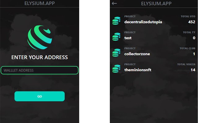 Elysium Wallet  from Chrome web store to be run with OffiDocs Chromium online