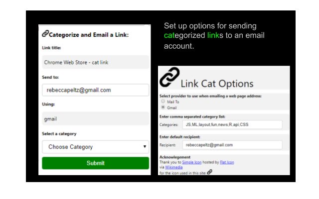 Email Cat Link  from Chrome web store to be run with OffiDocs Chromium online