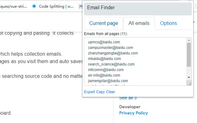 Email Finder Plus  from Chrome web store to be run with OffiDocs Chromium online