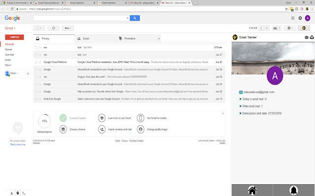 Email Tracking Extension  from Chrome web store to be run with OffiDocs Chromium online