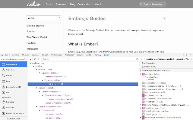 Ember Inspector mula sa Chrome web store na tatakbo sa OffiDocs Chromium online