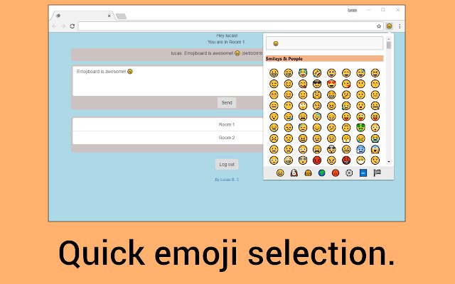 Emojiboard: el teclado Emoji de la tienda web de Chrome se ejecutará con OffiDocs Chromium en línea