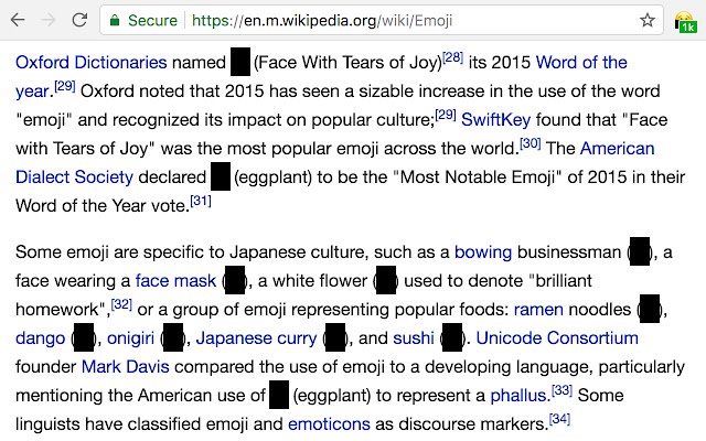 Emoji Censor  from Chrome web store to be run with OffiDocs Chromium online