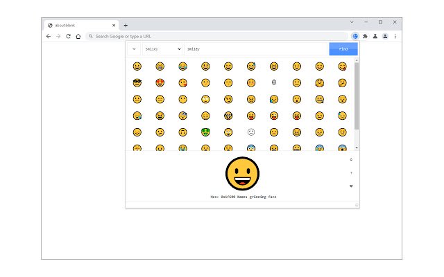 Chrome 웹 스토어의 Emoji Finder가 OffiDocs Chromium 온라인과 함께 실행됩니다.