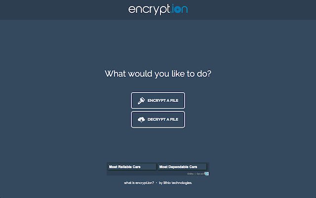 Encrypt.ion da Chrome Web Store para ser executado com OffiDocs Chromium online