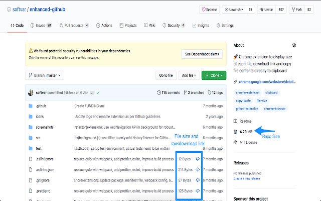 Enhanced GitHub  from Chrome web store to be run with OffiDocs Chromium online