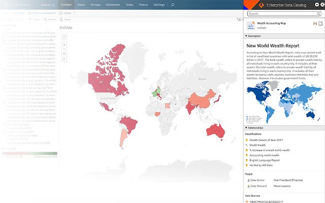 Enterprise Data Catalog Plug in  from Chrome web store to be run with OffiDocs Chromium online