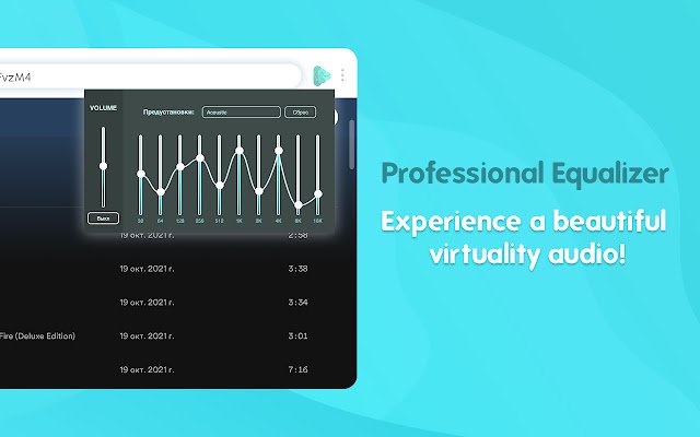 Equalizer Professional  from Chrome web store to be run with OffiDocs Chromium online