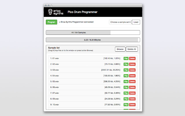 Erica Synths Pico Drum Programmer dal negozio web Chrome da eseguire con OffiDocs Chromium online