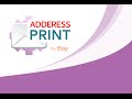 Etsy Address Print من متجر Chrome الإلكتروني ليتم تشغيله مع OffiDocs Chromium عبر الإنترنت