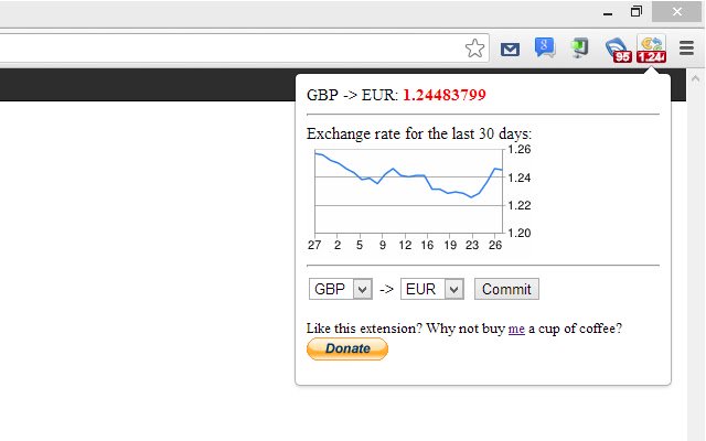 Exchange Rate Monitor  from Chrome web store to be run with OffiDocs Chromium online