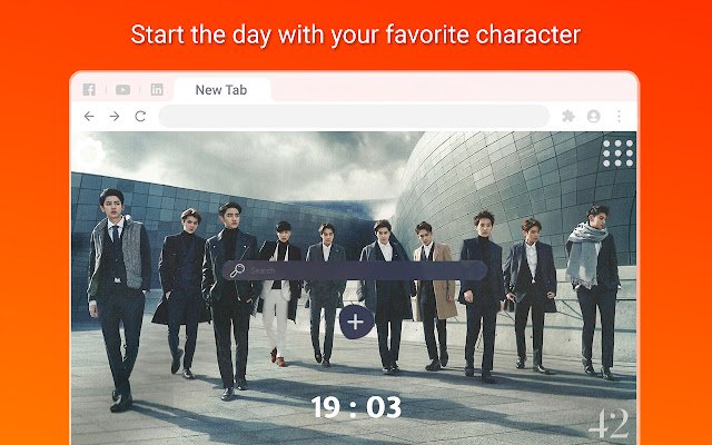 EXO K Pop Wallpapers New Tab  from Chrome web store to be run with OffiDocs Chromium online