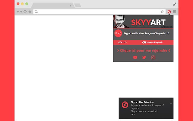 Extension Live Skyyart  from Chrome web store to be run with OffiDocs Chromium online