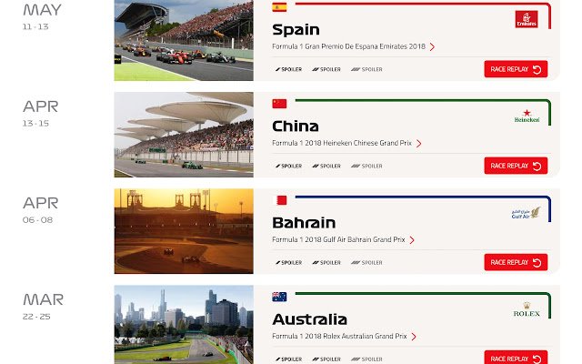 F1 TV No Spoil de la boutique en ligne Chrome sera exécuté avec OffiDocs Chromium en ligne