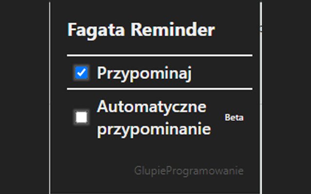 Fagata Reminder mula sa Chrome web store na tatakbo sa OffiDocs Chromium online