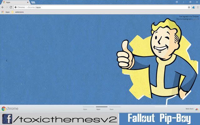 Fallout Pip Boy Blue  from Chrome web store to be run with OffiDocs Chromium online