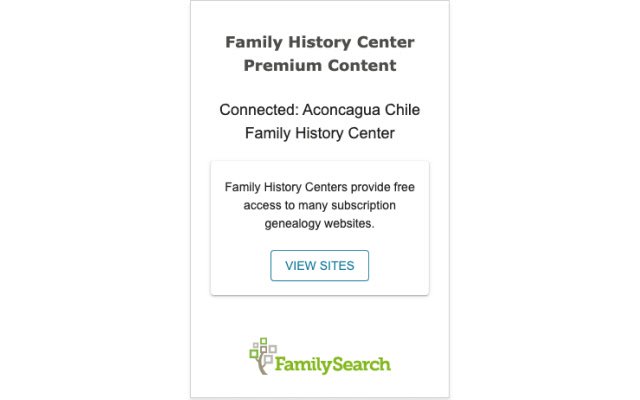 FamilySearch Center Premium Content  from Chrome web store to be run with OffiDocs Chromium online