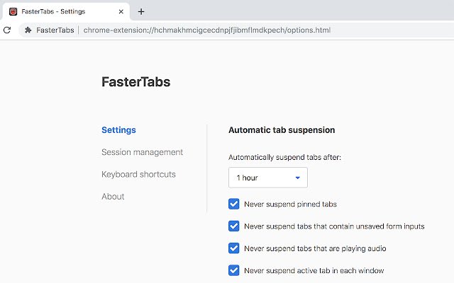 FasterTabs  from Chrome web store to be run with OffiDocs Chromium online