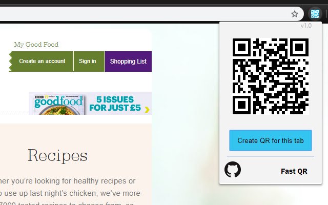 Fast QR  from Chrome web store to be run with OffiDocs Chromium online