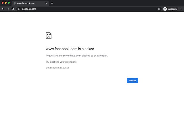 FbBlokr  from Chrome web store to be run with OffiDocs Chromium online