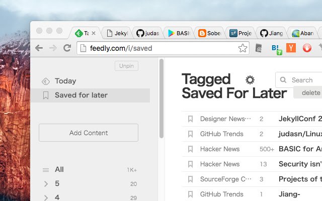 Feedly Star Opener  from Chrome web store to be run with OffiDocs Chromium online