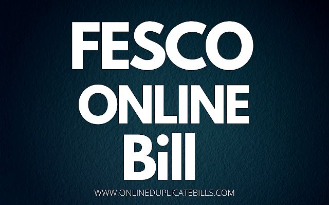 Fesco Online Bill mula sa Chrome web store na tatakbo sa OffiDocs Chromium online