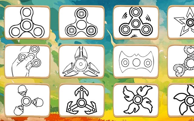 Fidget Spinner Coloring Book Game  from Chrome web store to be run with OffiDocs Chromium online