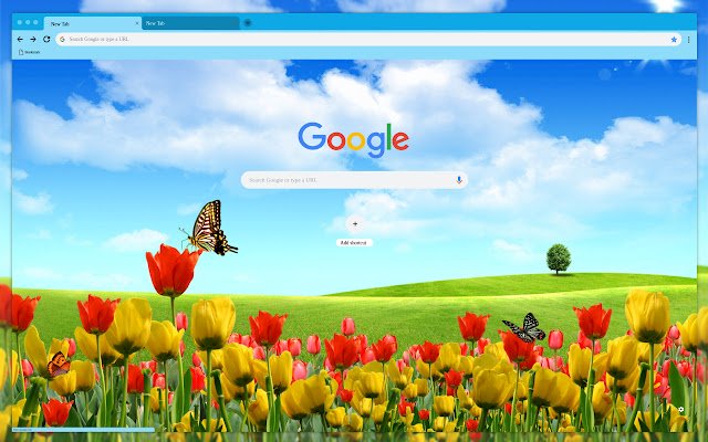 Field in tulips  from Chrome web store to be run with OffiDocs Chromium online