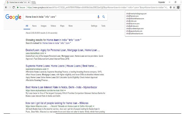 Find Emails From Google Search Page  from Chrome web store to be run with OffiDocs Chromium online