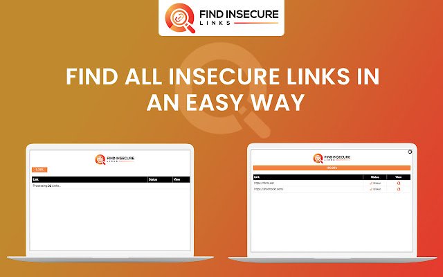 Find Insecure Links  from Chrome web store to be run with OffiDocs Chromium online