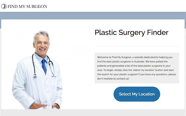 Find My Surgeon Rhinoplasty Melbourne із веб-магазину Chrome, який можна запускати за допомогою OffiDocs Chromium онлайн