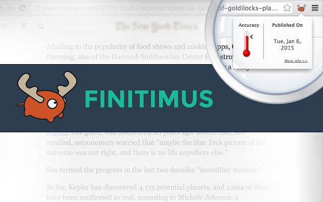 Finitimus uit de Chrome-webwinkel voor gebruik met OffiDocs Chromium online