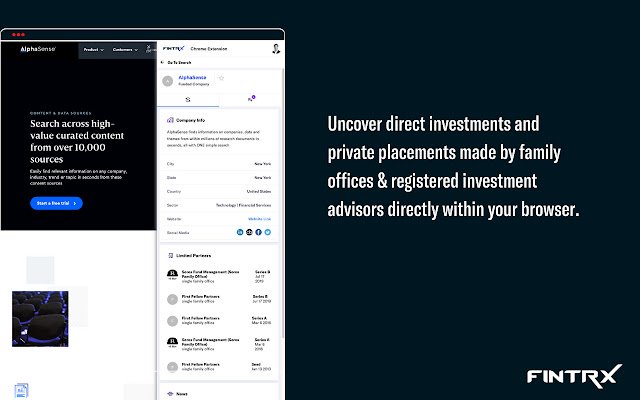 FINTRX Private Wealth Data Chrome Access  from Chrome web store to be run with OffiDocs Chromium online