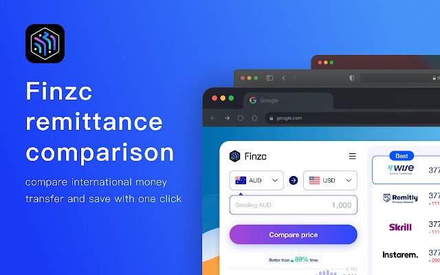 Finzc Remittance Comparison  from Chrome web store to be run with OffiDocs Chromium online