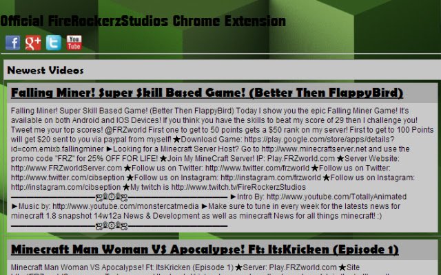 FireRockerzStudios  from Chrome web store to be run with OffiDocs Chromium online