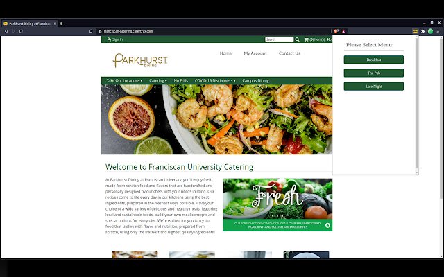 Fix Franciscan Catering  from Chrome web store to be run with OffiDocs Chromium online