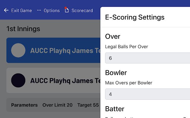 FixHQ PlayHQ Cricket Helper  from Chrome web store to be run with OffiDocs Chromium online