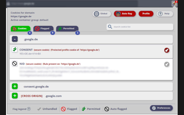 Flag Cookies  from Chrome web store to be run with OffiDocs Chromium online