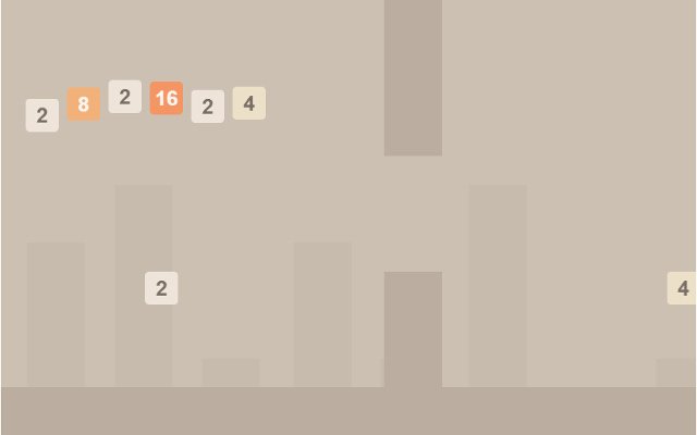 Flappy 2048  from Chrome web store to be run with OffiDocs Chromium online