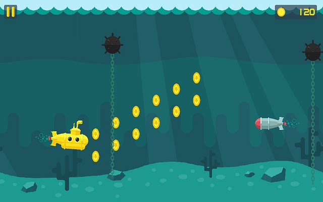 Flappy Submarine  from Chrome web store to be run with OffiDocs Chromium online