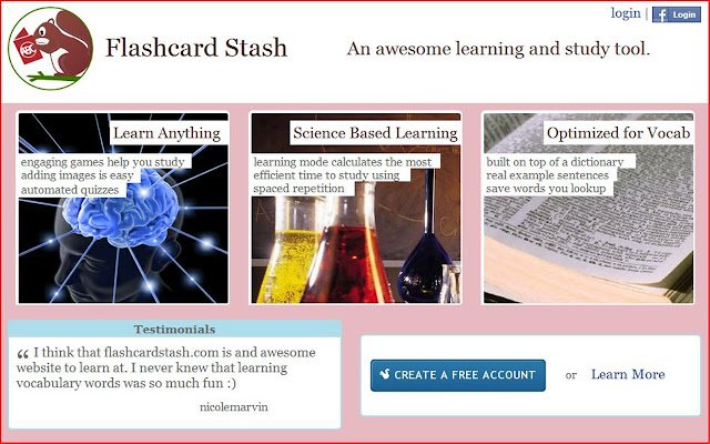 Flashcard Stash  from Chrome web store to be run with OffiDocs Chromium online