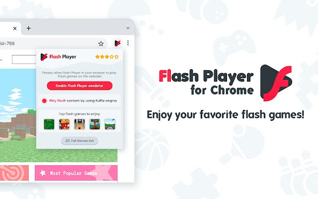 Flash Player for Chrome  from Chrome web store to be run with OffiDocs Chromium online